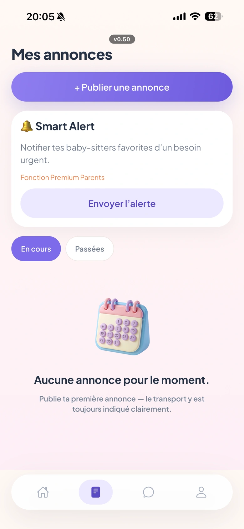 Les annonces de garde d’un parent dans Bambinoush